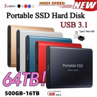 [NEW] Portable SSD Hard Disk 2TB SSD 2.5 Inch 500GB 64TB Hard Drive Drive Hard Disk Electronics Original for NOTEBOOK Mobile Phones