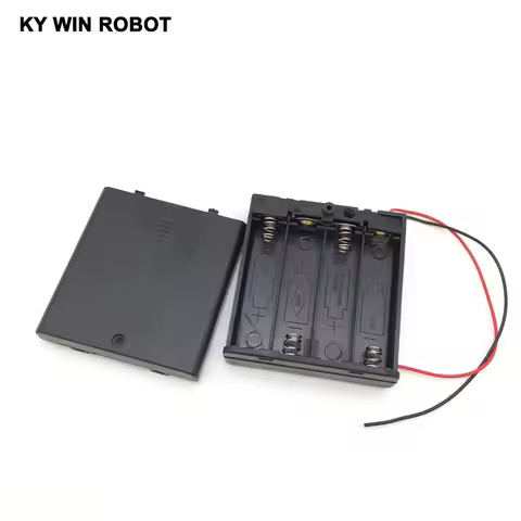 1pc Black 4 AAAA Battery Holder Box Case With Switch New 4AAAA 4A Battery Holder Box Case With Switc