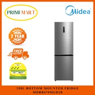 MIDEA MDRB470MGD28 320L BOTTOM MOUNTED FRIDGE [3 TICKS] - 2 YEARS WARRANTY