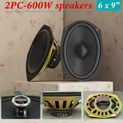1PC 6x9 Inch Car Midbass Speaker 600W Max Power Stereo Woofer for Vehicle Door and Computer Subwoofe