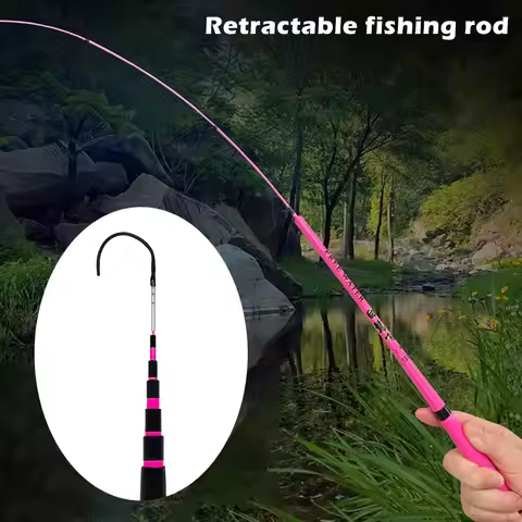 1Pc Ultra Short Portable 40CM Stream Rod Carbon Fiber Fishing Rod Telescopic Micro-objects Ultra-lig