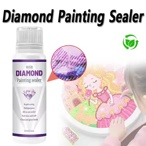 120ML Adhesives & Sealers Diamond Painting Sealer Puzzle Art Glue Permanent Hold & Shine Effect Seal