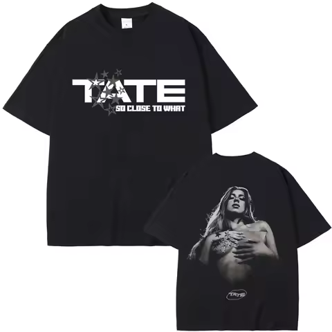 2025 Singer Tate Mcrae T8 Music T Shirts Men Women Vintage T-shirt Summer Cotton Oversized Short Sle