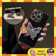 Realme 5 5i 5s 6i C3 8 9 9i 9 Pro 9 Pro+ Plus 10 11 11 Pro 11 Pro+ Plus butterfly stand case