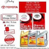 【💯ASLI】MINYAK HITAM ENJIN TOYOTA ENGINE OIL (0W20)(5W30)(5W40)(10W40) API SN SN/CF/ GF-5 GF-6A/ FULL