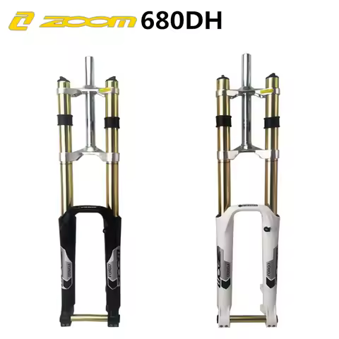 ZOOM Fork 680DH Downhill MTB Mountain Bike fork Suspension Damping Bicycle fork Black White Gold Gol