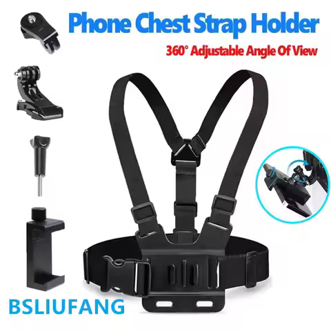 BSLIUFANG Adjustable Chest Body Strap Belt for GoPro Hero 11 Mini Head Strap for Gopro 10 9 8 Insta3