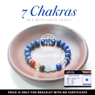 Natural Crystal Stone Bracelet Afghanistan Lapis Lazuli 7 Chakra Grade AA (HIGH QUALITY)