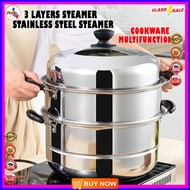 Original 3 Layers Steamer for Puto 3 Layer Siomai Steamer Stainless Cookware Multifunctional