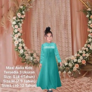 COD Baju Gamis Viral Anak Perempuan Maxi Aulia Kids Model Brokat Remaja Tanggung Lengan Panjang Baha
