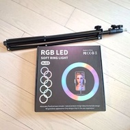 RGB LED Soft Ring Light MJ33 補光燈連腳架