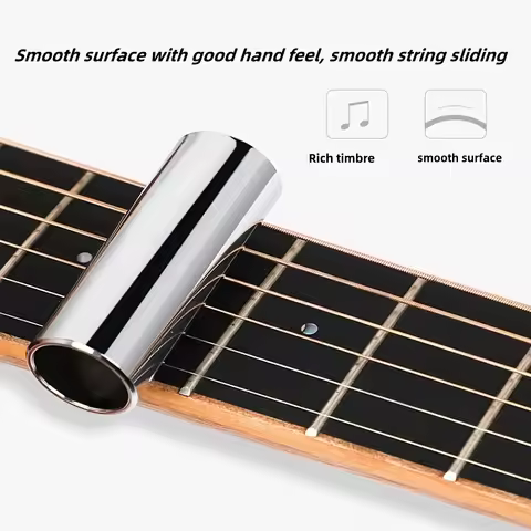 1PC Metal Bass Guitar Slider, Guitar Finger Sleeve Slider, Stainless Steel Guitar Slider, Guitar Fin