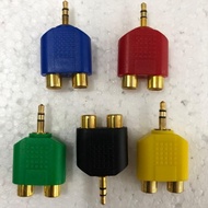RCA To Aux Converter Jack RCA To Jack AUX 3.5mm Stereo 2in1 Gold Brass