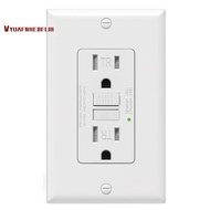 GFCI Outlet 15 Amp, Self-Test GFI Electrical Outlet, Tamper Resistant GFCI Receptacle with Wall Plat