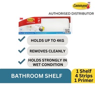 3M Command Bathroom Accessories - Bathroom Shelf (With Primer) 17628D