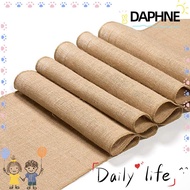 DAPHNE-HOME Table Runner Party Decoration Burlap Hessian Natural Jute Burlap Chair Sashes
