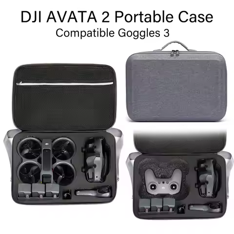 for DJI Avata 2 Portable Case Compatible Goggles 3 Fly Smart Combo Large-capacity FPV RC Storage Bag