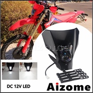 AI Motorcycle LED Headlight Black Enduro Fairing For Honda XR650L CRF450L CRF450RL CRF300L CRF250L R