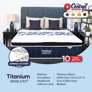 Central New Gold Titanium - SpringBed Set - Ukuran 180 x 200 cm