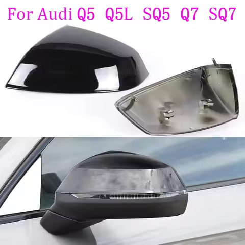 For Audi Q5 Q5L SQ5 FY 40T 45T Carbon Fiber Look Rear View Mirror Cover Q7 SQ7 4M 45 50 55 60 4.0 20
