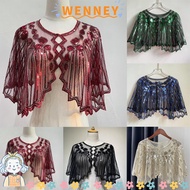 WEY Shawl Beaded Fashion 1920s Women Sequin Deco