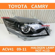 FOR TOYOTA Camry  ACV41 09 10 11 Halogen  Headlamp  HEADLIGHT  Black Color LENS SMOKED CAMRY HEADLAM