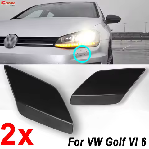 1 Pair Front Bumper Headlight Washer Nozzle Jet Spray Cover Cap For VW Golf A6 MK6 2008 - 2013 5K095