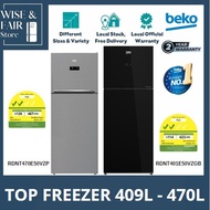 Beko Fridge 409-470 Litre | 2 Door Refrigerator Top Freezer | Keep Veg 30 days Fresh | Europe No.1