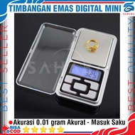 TIMBANGAN DIGITAL EMAS Mini Akurasi 0.01 gram SILVER - Timbangan Silver Berlian Diamond Batu Akik Ob