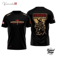[Ready Stock] KOMANDO Vat 69 Tactical Graphic Print T-Shirt 100% Cotton Crew Neck Short Sleeve Unise