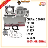 BERANI JAMIN ORI FZ150 BLOCK 57MM YAMAHA 100% CERAMIC (BUKAN SLIP BESI) BLOK FZ 150 Y15ZR Y15 ZR LC1