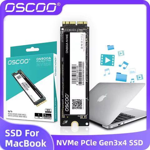 OSCOO SSD Internal Solid State Disk for 2013-2017 Macbook Air A1465 A1466& 2013-2016 Macbook Pro A15