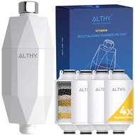 Penapis Air Mandian Revitalisasi Vitamin C ALTHY - Mengurangkan Klorin dan Logam Berat - Memperbaiki