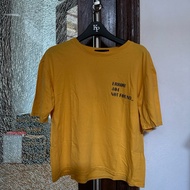 [READY] HEART ERROR 404 NOT FOUND PRELOVED YELLOW TSHIRT
