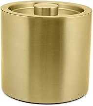 Front of the House RIB024GOS21_ 3 Quart SS Ice Bucket, Diameter 7.5", 7.5" L x 7.5" W x 7" H, Matte 