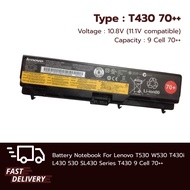 (ส่งฟรี ประกัน 1 ปี) แบตเตอรี่ โน๊ตบุ๊ค Compatible with IBM Lenovo ThinkPad T430 T530 W530 T430i L43