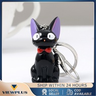 Gantungan Kunci Anime Jiji Lucu - Studio Ghibli Kiki Delivery PVC - Figure Mini Kucing Hitam