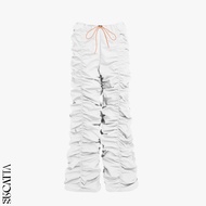 Y2K Ruched Cargo Pants in White by SUCATTA | Parachute Pants | Cargo Pants | Y2K Pants | Y2K Pants W