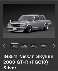 IG3511 Nissan Skyline 2000 GT-R (PGC10) Silver