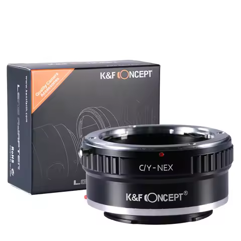 K&F Concept CY to E Lens Adapter Contax Yashica to Sony E for Sony a5000 a6000 a6400 A7C A7C2 A1 A9 
