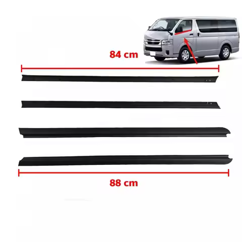 4 Pcs Out and Inner Moudling Belt Line Seal Shell for TOYOTA HIACE 2005-2016 68171-26051 Weather Str