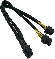 COMeap CPU 8 Pin Male to Dual 8 Pin(6+2) Male PCIe Power Adapter Cable for Dell PowerEdge R720 720XD