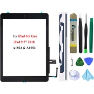Dedia Black Touch Screen Replacement Digitizer Glass Assembly for iPad 6 6th Generation 2018 9.7inch