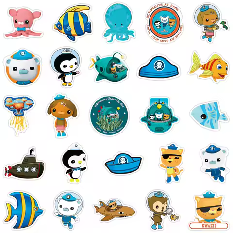 10/50PCS Cartoon Animation Sticker The Octonauts Decals Funny Adventure Decals DIY Scrapbook Luggage