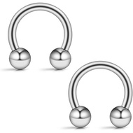 Ruifan 12G Horseshoe Circular Rings Nipple Nose Eyebrow Helix Tragus Cartilage Septum Piercing Jewel