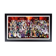 Modern Minimalist Anime Wall Art Ghost Slayer Full Cast 3D Sticker Bedroom Living Room Decorative Pa