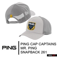 PING CAP CAPTAINS MR.PING SNAPBACK 261 PING CAP MEN หมวกกอล์ฟ หมวกกีฬาผู้ชาย