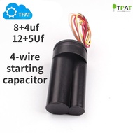 CBB60 washing machine capacitor starting capacitor self-priming pump capacitor 12uf+5uf 8uf+4uf 450V