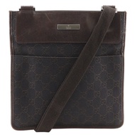【日本直輸】Gucci GUCCI 側背包 27639 GG 緹花帆布 棕色 男款【二手】