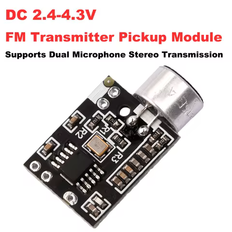 FM Transmitter Pickup Module Wireless Transceiver FM Mini Wireless Microphone MIC Core Board DC2.4-4